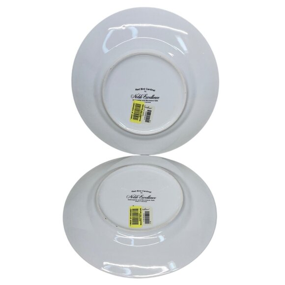 4 Pieces Noble Excellence Red Bird Cardinal Salad Plates Mugs - Picture 6 of 10